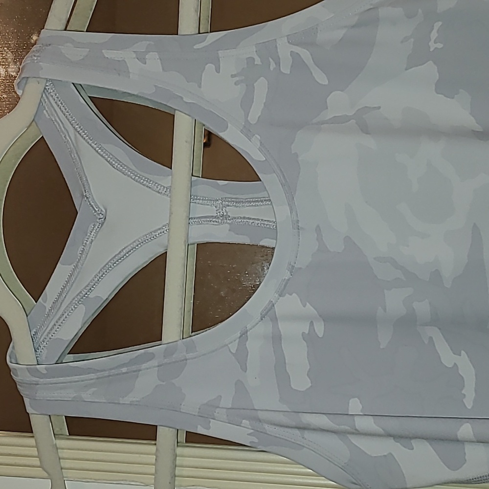 Lululemon Atletica Racerback Camo, Size 10, Color Silver & Gray - Picture 2 of 4